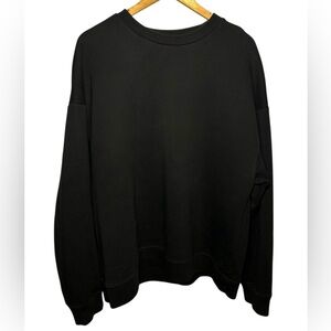 Allsaints "Arch" Crew Neck Oversized Sweatshirt Jumper Textured Black large